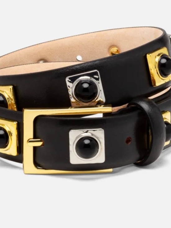 AUREUM Accessories - Aureum Collective Black Leather Belt with two tone hardware